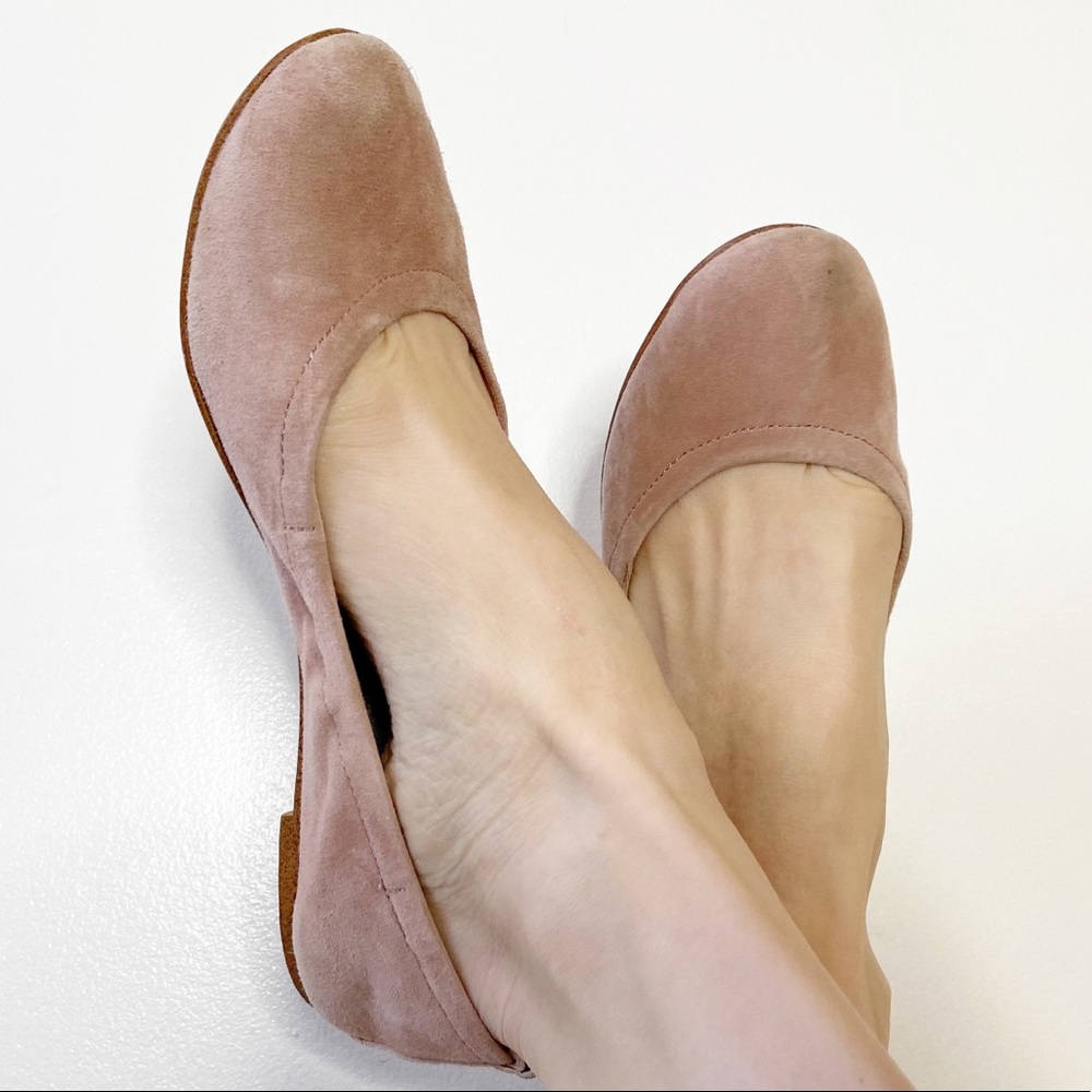 1. State Pink Suede Ballet Flats